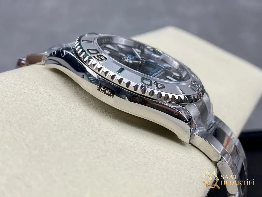 Rolex VS Factory gri Yacht-Master / mavi Yacht-Master Dandong 3235 mekanizması nasıl doğru ayırt edilir? - Bilekte Duruş ve Kasa Orantısı