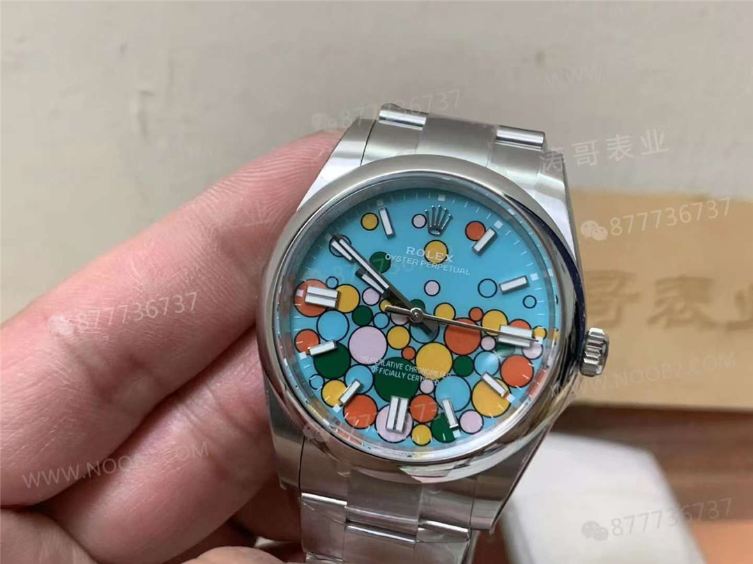 Rolex'in yeni Oyster Perpetual renkli balon kadranlı modeli: EW Factory mı KRF Factory mi daha iyi yapmış? — 3. fotoğraf