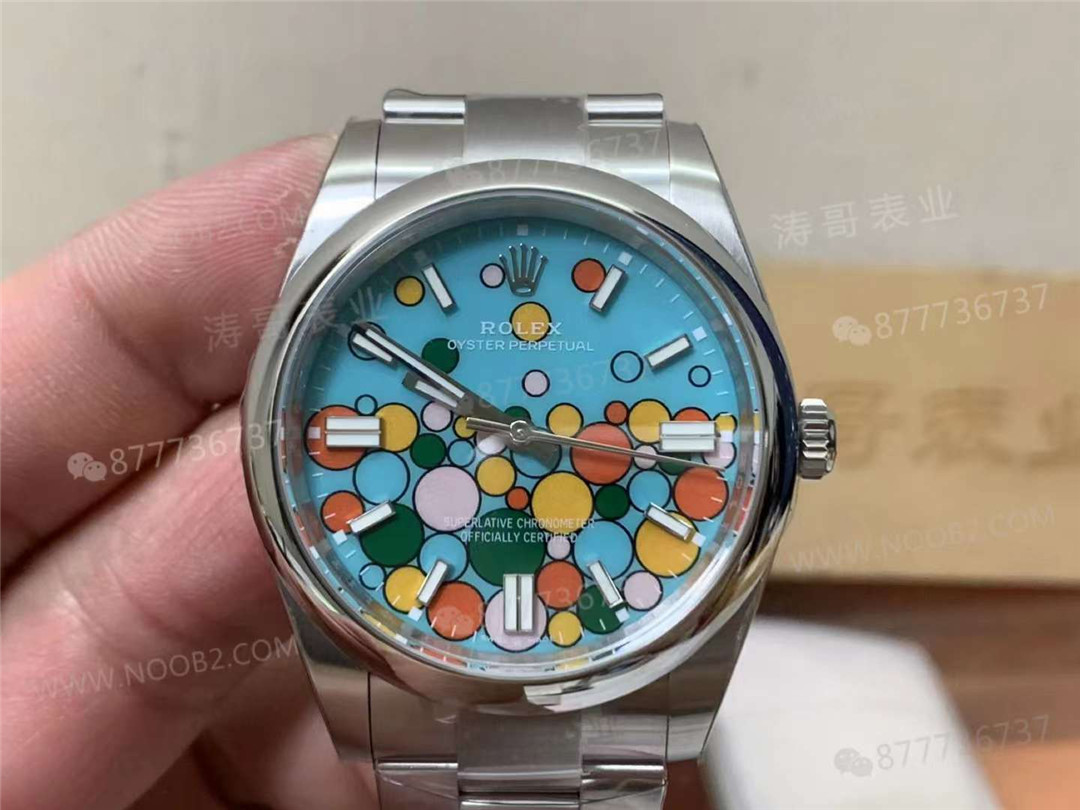 Rolex'in yeni Oyster Perpetual renkli balon kadranlı modeli: EW Factory mı KRF Factory mi daha iyi yapmış? — 5. fotoğraf