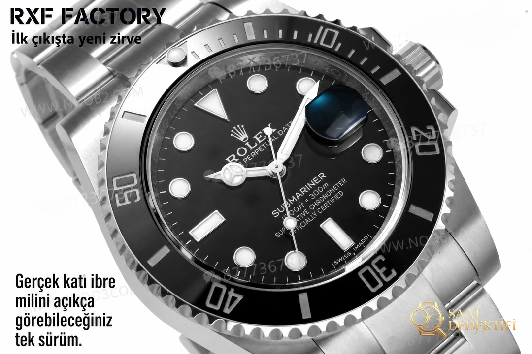 RXF Factory Rolex siyah Submariner: orijinalle karşılaştırınca piyasadaki büyük fabrika versiyonlarını geçebilir mi? - Mekanizma Çark Dizilimi ve Taş Yatakları