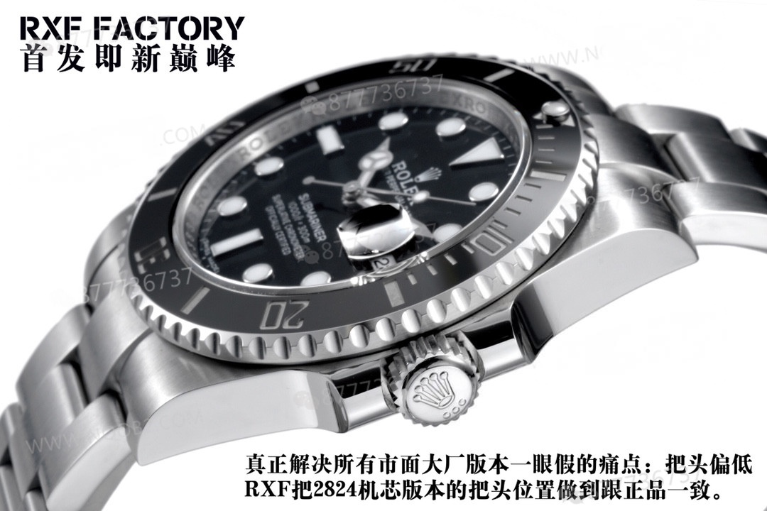 RXF Factory Rolex siyah Submariner: orijinalle karşılaştırınca piyasadaki büyük fabrika versiyonlarını geçebilir mi? — 20. fotoğraf