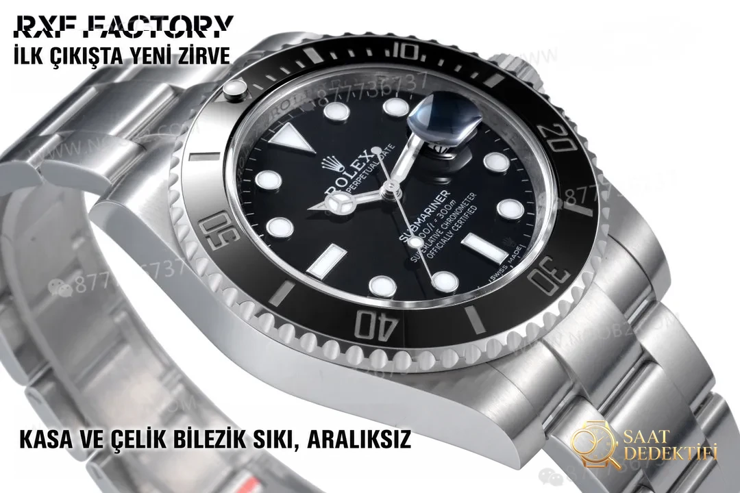 RXF Factory Rolex siyah Submariner: orijinalle karşılaştırınca piyasadaki büyük fabrika versiyonlarını geçebilir mi? - Arka Kapak Gravür ve Seri Numarası