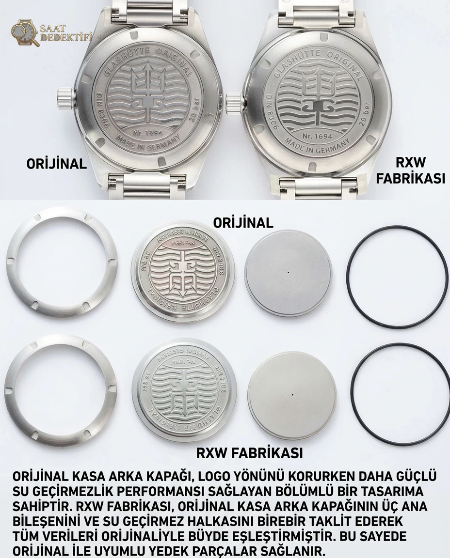 RXW Factory Glashütte Original SeaQ Tarihli Dalgıç Orijinal Karşılaştırması - Makro Laboratuvar ve Detay İncelemesi
