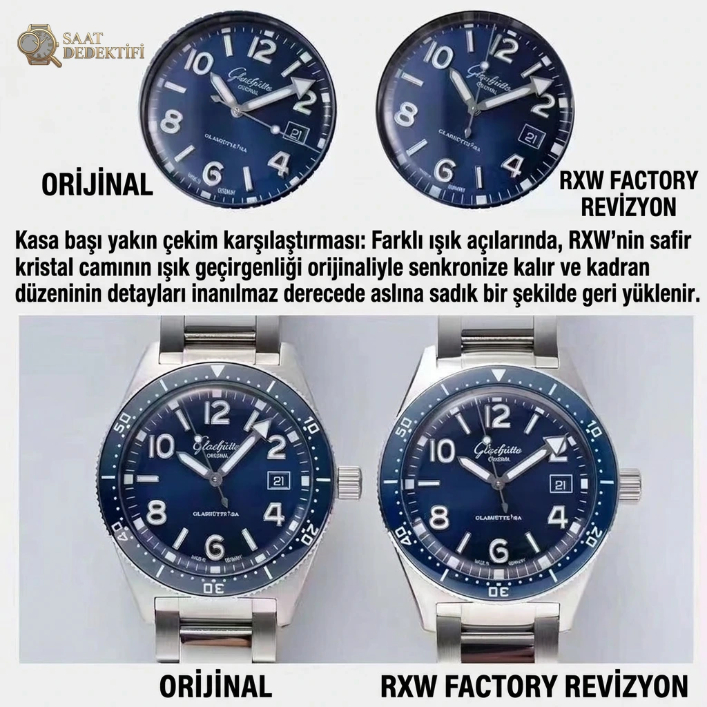 RXW Factory Glashütte Original SeaQ Tarihli Dalgıç Orijinal Karşılaştırması - Makro Laboratuvar ve Detay İncelemesi