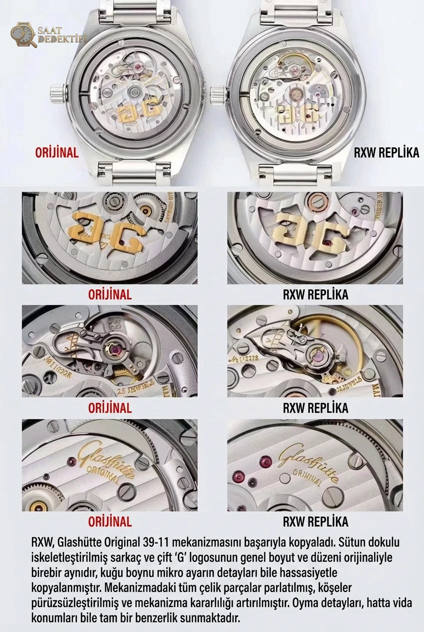 RXW Factory Glashütte Original SeaQ Tarihli Dalgıç Orijinal Karşılaştırması - Makro Laboratuvar ve Detay İncelemesi