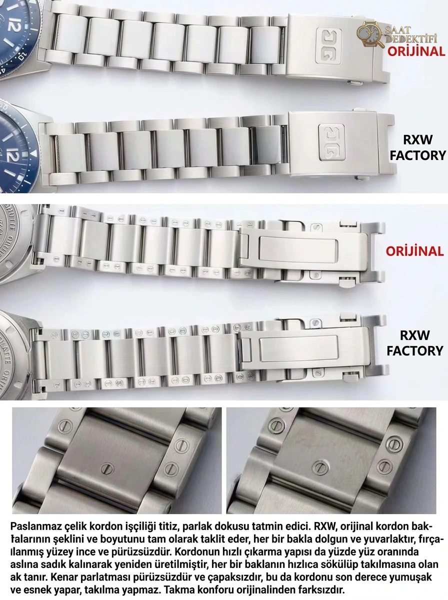 RXW Factory Glashütte Original SeaQ Tarihli Dalgıç Orijinal Karşılaştırması - Makro Laboratuvar ve Detay İncelemesi