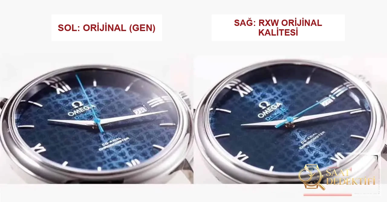RXW Factory Omega De Ville serisi Orbis anma modeli 424.10.40.20.03.003 gerçek-replika karşılaştırması incelemesi - Kasa Profili ve Kurma Kolu İncelemesi