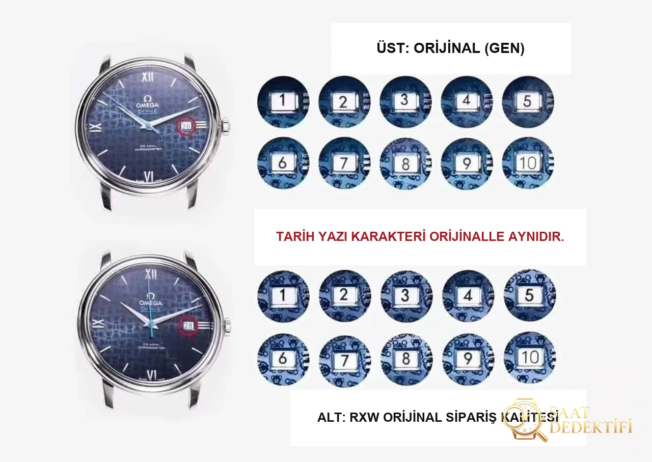 RXW Factory Omega De Ville serisi Orbis anma modeli 424.10.40.20.03.003 gerçek-replika karşılaştırması incelemesi - Bilezik, Toka ve Klips Mekanizması