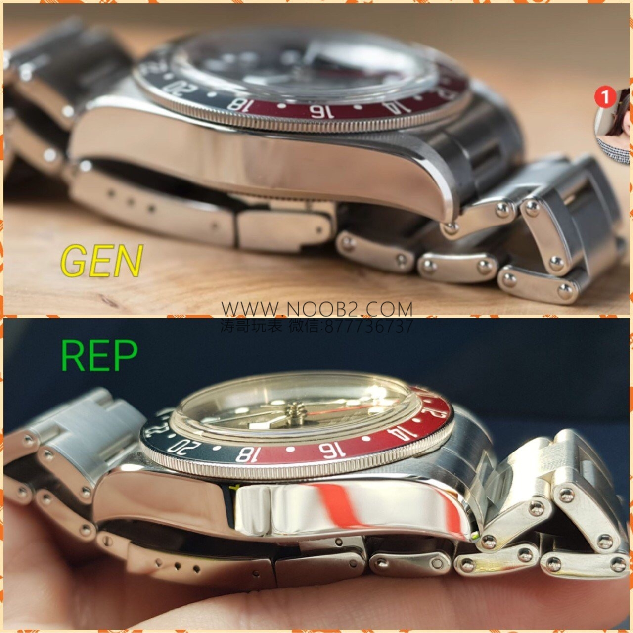 Saat dostumuzun paylaşımı: ZF Factory Tudor Black Bay kırmızı-mavi cola bezel M79830 Greenwich GMT Basel World 2018 replika saat - orijinal karşılaştırmalı incelemesi — 7. fotoğraf