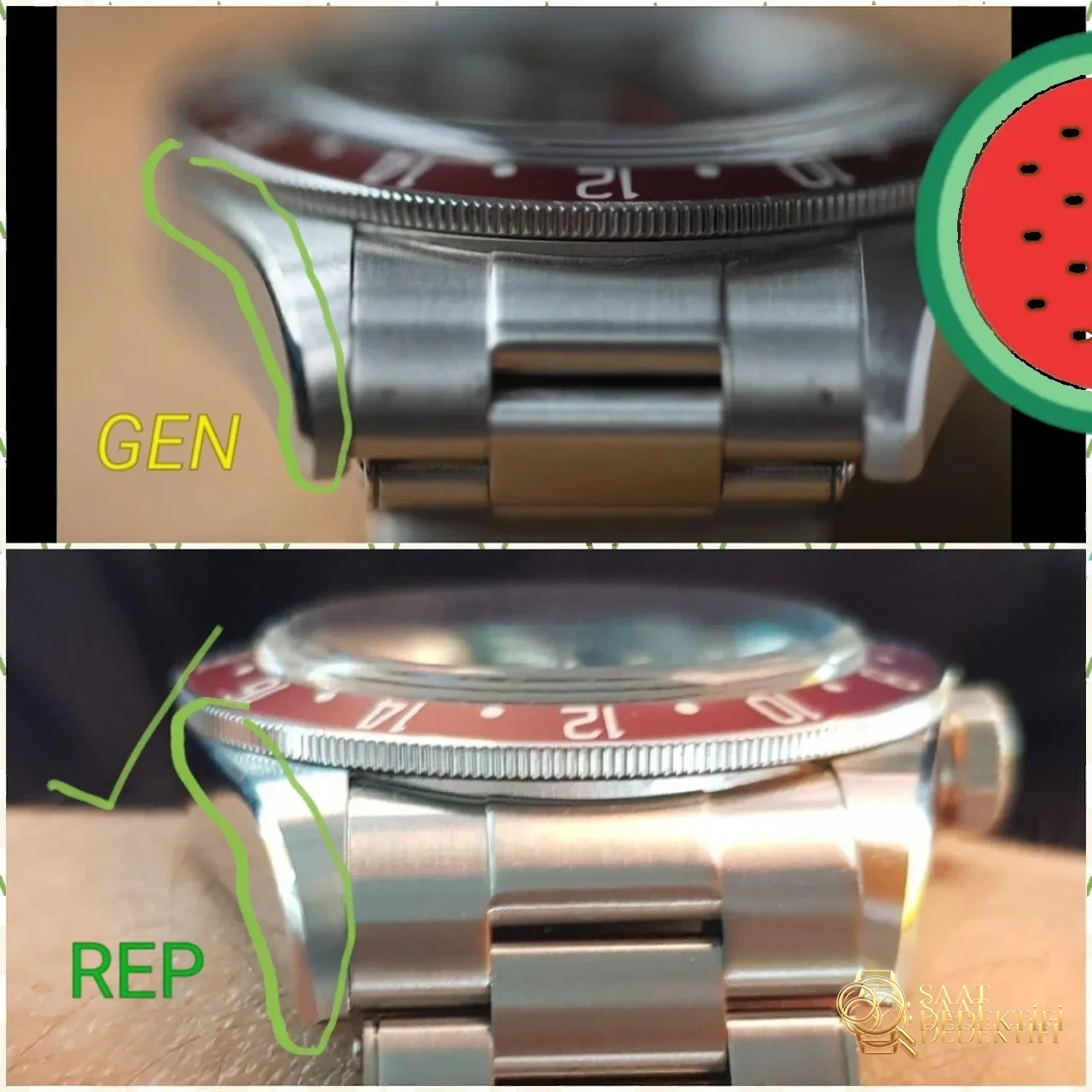 Saat dostumuzun paylaşımı: ZF Factory Tudor Black Bay kırmızı-mavi cola bezel M79830 Greenwich GMT Basel World 2018 replika saat - orijinal karşılaştırmalı incelemesi - Fosfor ve Super-LumiNova Gece Görünümü