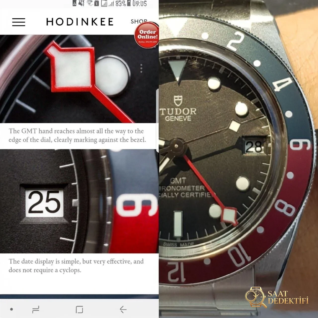 Saat dostumuzun paylaşımı: ZF Factory Tudor Black Bay kırmızı-mavi cola bezel M79830 Greenwich GMT Basel World 2018 replika saat - orijinal karşılaştırmalı incelemesi - Tepe Koruması ve Ayar Fonksiyonu