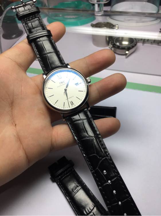 IWC Portofino Siyah Deri Kayış