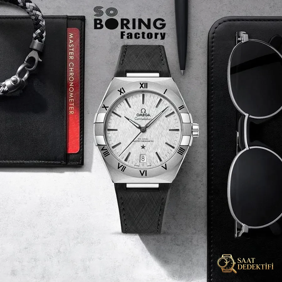 SBF Factory Omega 2022 en iyi versiyon Constellation serisi 41 MM saat - Kadran Detayı ve Bezel İşçiliği