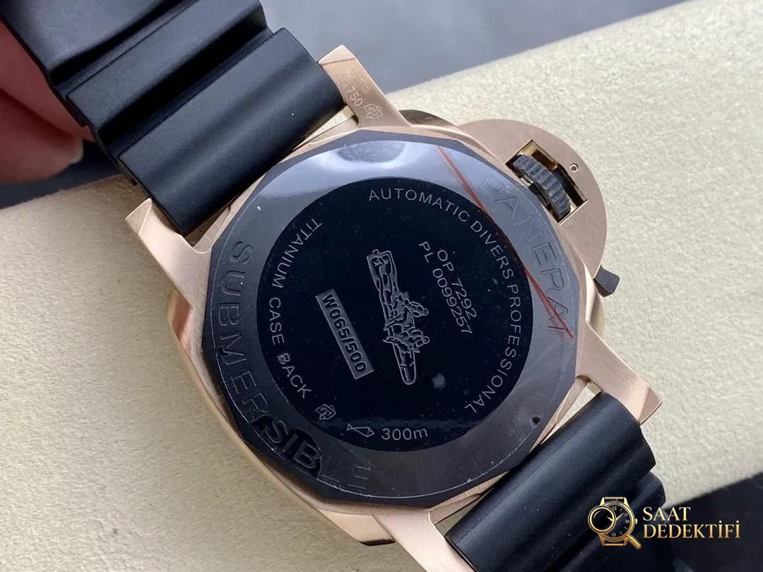 SBF (VS Factory) Panerai 1070 roze altın ve karbon fiber ilk bakışta sahte durur mu? - Klips Kilidi ve Lazer Damgalar