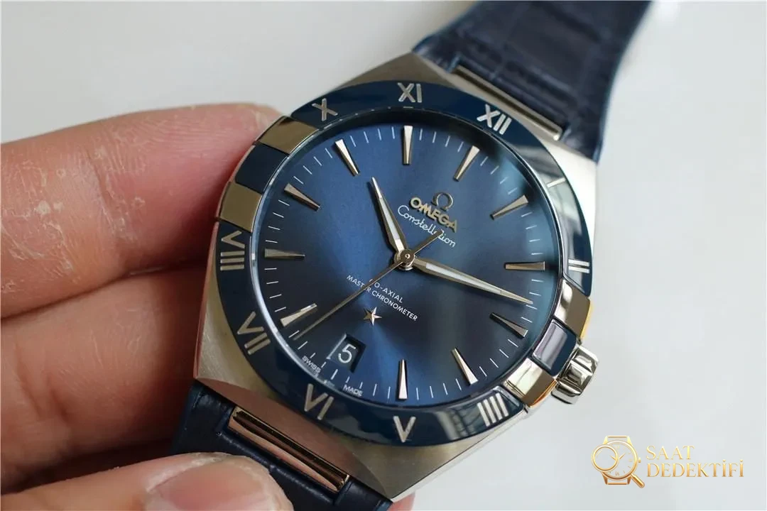 SBF yani VS Factory Omega Constellation 41 mm işçiliğiyle bir sürü küçük fabrikayı fersah geride bırakıyor - Kadran Detayı ve Bezel İşçiliği