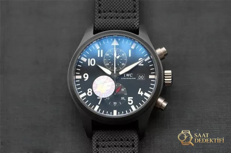 Seramik Versiyon ZF Factory IWC Pilot Kronograf TOPGUN Serisi Replika Saat İncelemesi - Kasa Profili ve Kurma Kolu İncelemesi