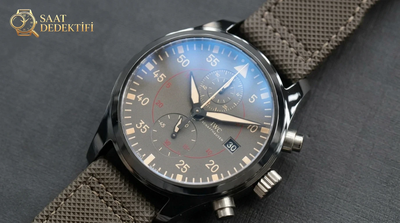 Seramik Versiyon ZF Factory IWC Pilot Kronograf TOPGUN Serisi Replika Saat İncelemesi - Arka Kapak ve Mekanizma Detayı
