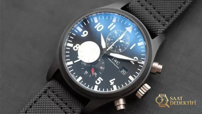 Seramik Versiyon ZF Factory IWC Pilot Kronograf TOPGUN Serisi Replika Saat İncelemesi - Makro Kadran ve İndeks İşçiliği
