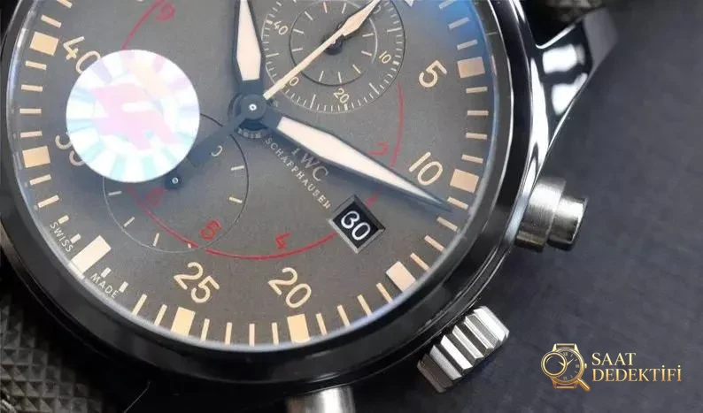 Seramik Versiyon ZF Factory IWC Pilot Kronograf TOPGUN Serisi Replika Saat İncelemesi - Mekanizma Zemberek ve Balans Detayı