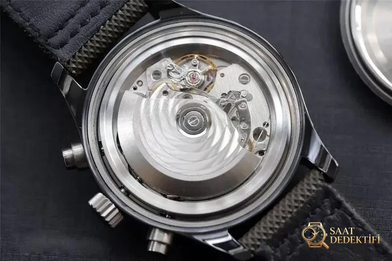 Seramik Versiyon ZF Factory IWC Pilot Kronograf TOPGUN Serisi Replika Saat İncelemesi - Mekanizma Çark Dizilimi ve Taş Yatakları