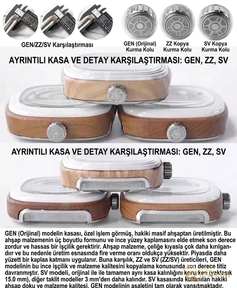 SevenFriday sakura gerçek-replika karşılaştırmalı incelemesi: SV Factory SevenFriday Tokyo Limited Edition P1B/03 replika saat nasıl? - Kasa Profili ve Kurma Kolu İncelemesi