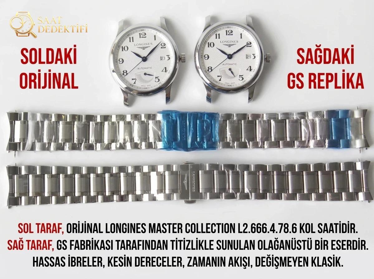 Sevimli ve klasik GS Factory Longines Master Collection