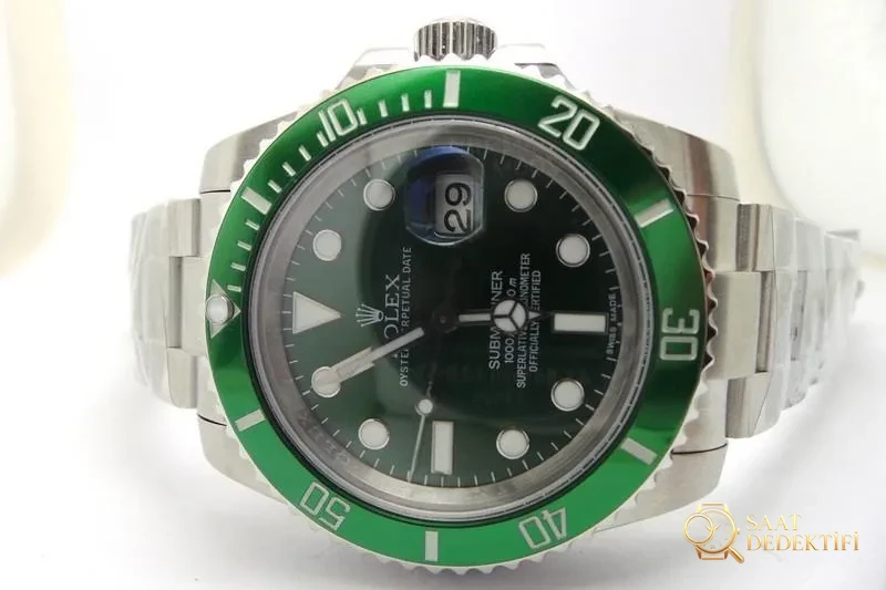 Replika Rolex Submariner 116610LV Yeşil Kadran