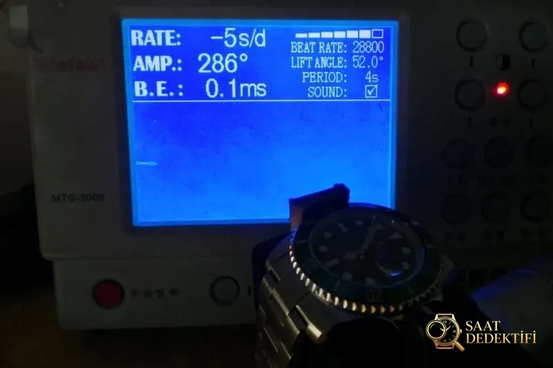 Replika Rolex Submariner 116610LV Mekanizma Testi