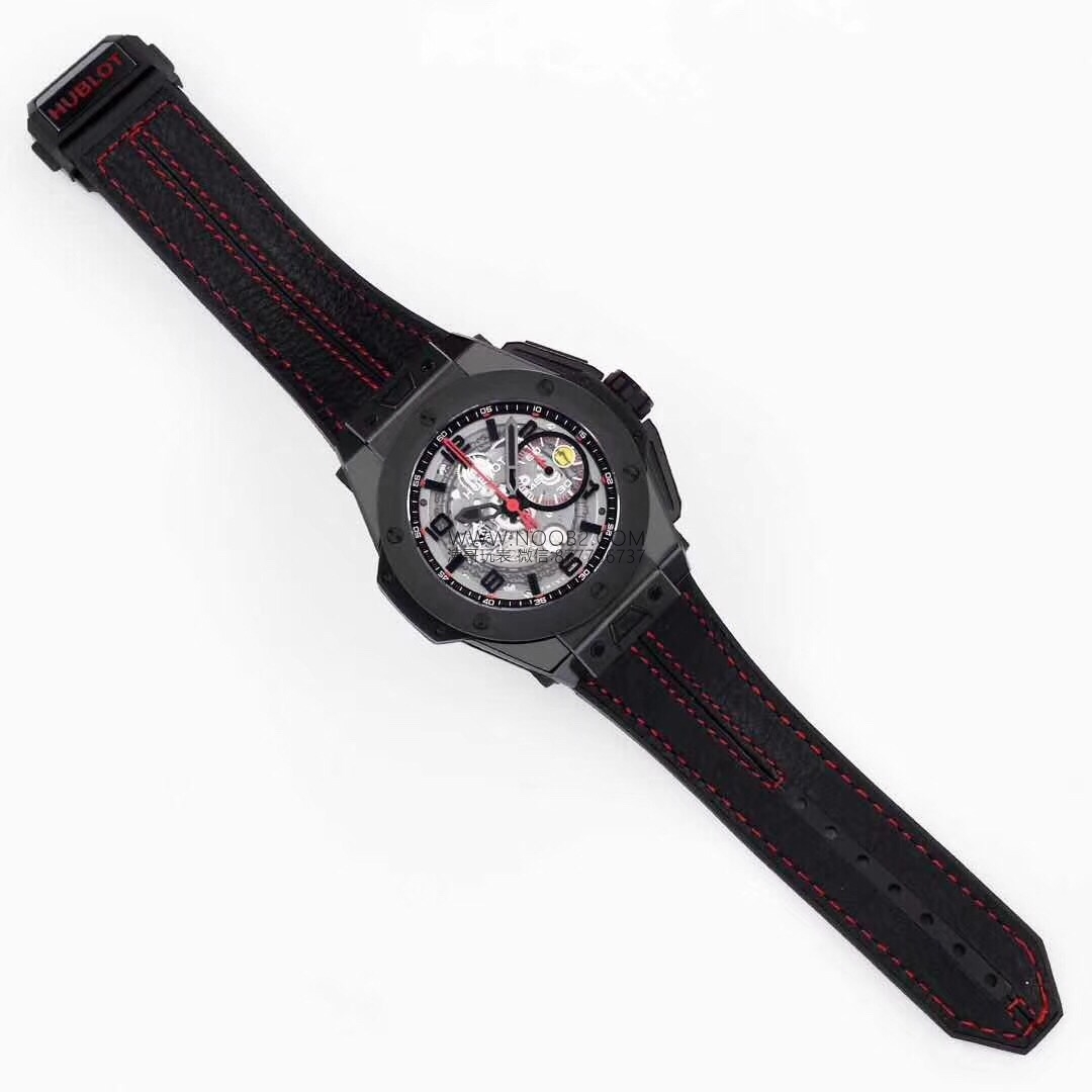 Sınırlı üretim: HBBV6 Factory Hublot Big Bang Ferrari Ceramic F11 serisi 401 replika saat nasıl? — 4. fotoğraf