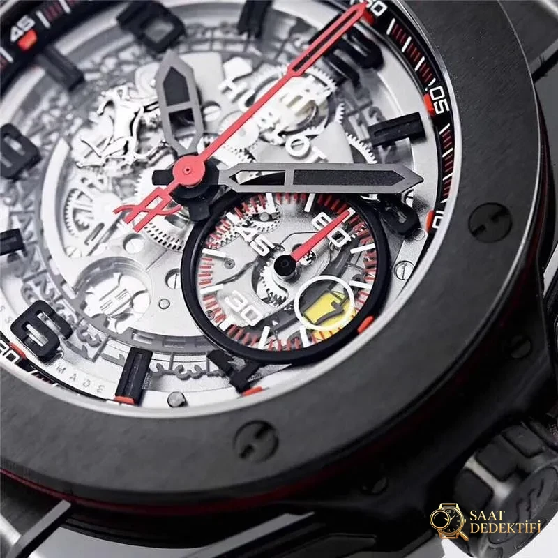 Sınırlı üretim: HBBV6 Factory Hublot Big Bang Ferrari Ceramic F11 serisi 401 replika saat nasıl? - Bilezik, Toka ve Klips Mekanizması