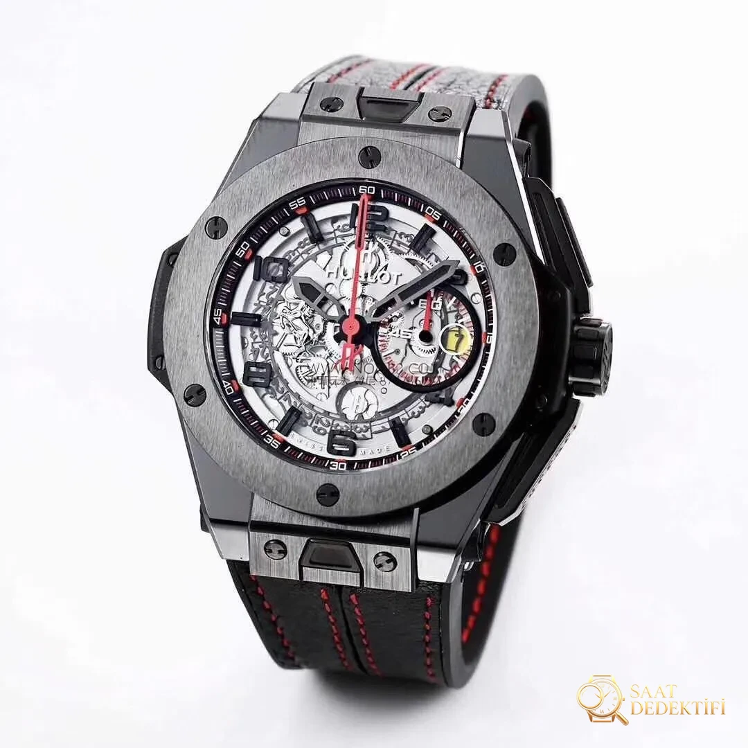 Sınırlı üretim: HBBV6 Factory Hublot Big Bang Ferrari Ceramic F11 serisi 401 replika saat nasıl? - Makro Kadran ve İndeks İşçiliği