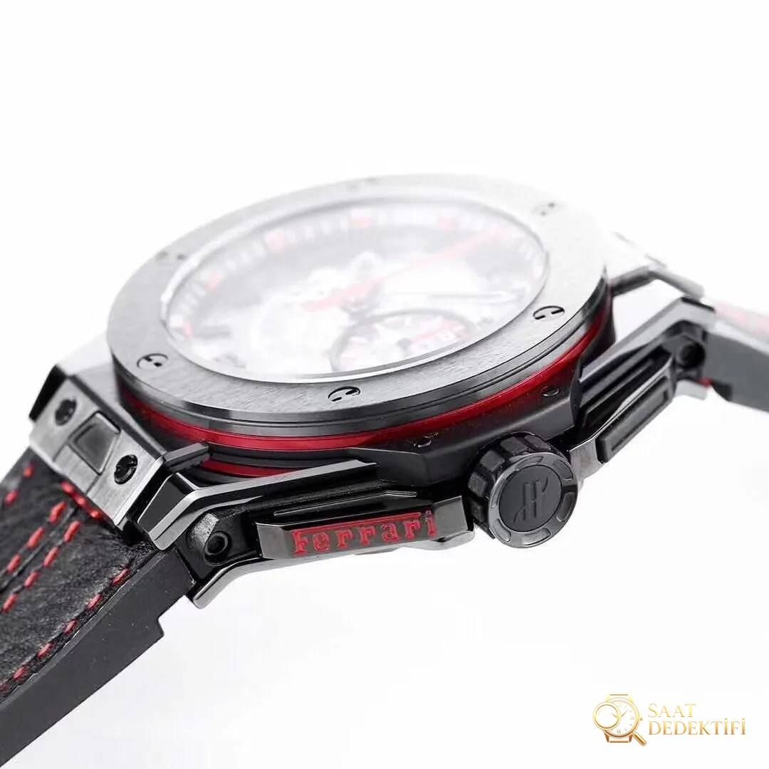 Sınırlı üretim: HBBV6 Factory Hublot Big Bang Ferrari Ceramic F11 serisi 401 replika saat nasıl? - Fosfor ve Super-LumiNova Gece Görünümü