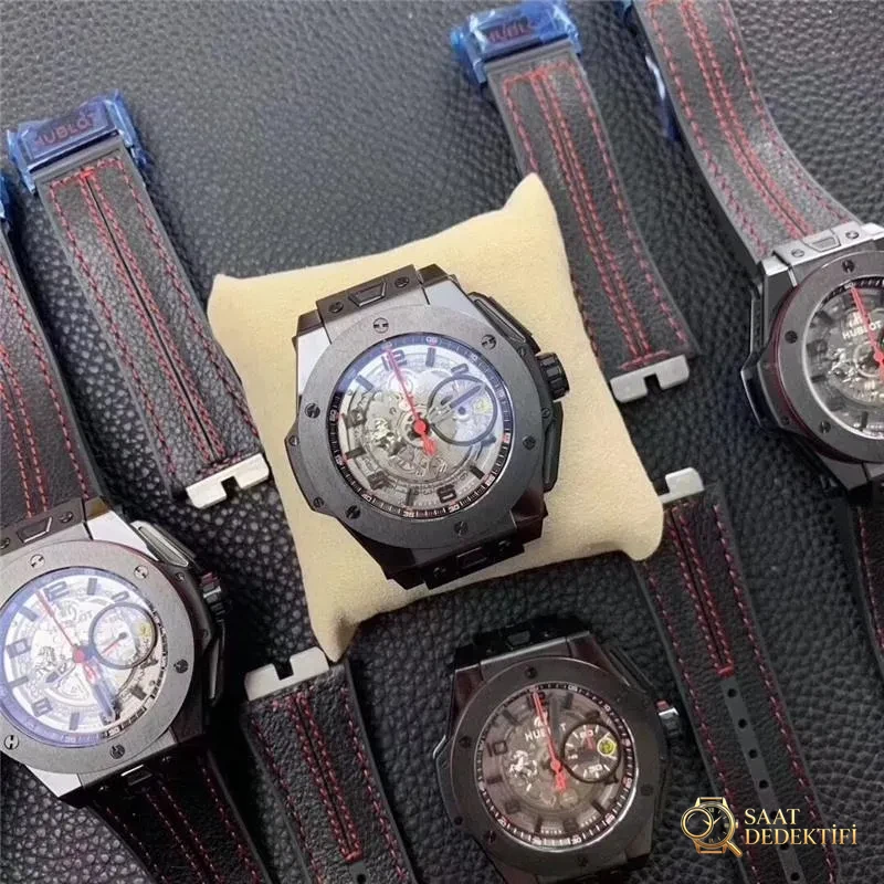 Sınırlı üretim: HBBV6 Factory Hublot Big Bang Ferrari Ceramic F11 serisi 401 replika saat nasıl? - Genel Açı ve Estetik Duruş