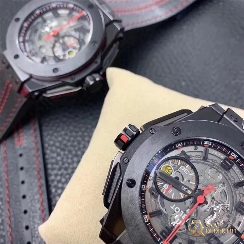 Sınırlı üretim: HBBV6 Factory Hublot Big Bang Ferrari Ceramic F11 serisi 401 replika saat nasıl? - Kadran İbreleri ve Saniye Akışı