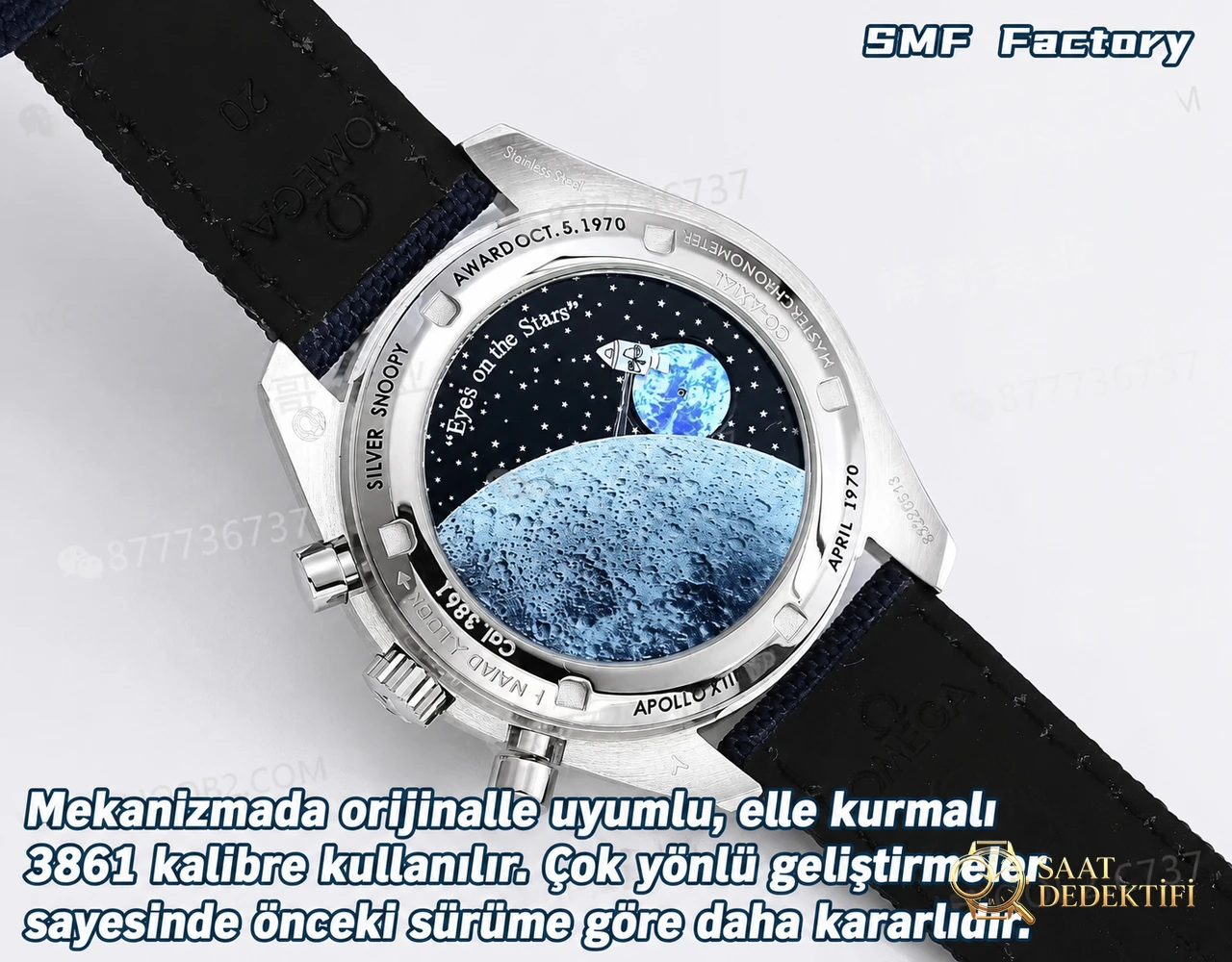 SMF Factory Omega Speedmaster Snoopy 3. Nesil kadran orijinaline uygun mu? İşçiliği nasıl? - Fosfor ve Super-LumiNova Gece Görünümü