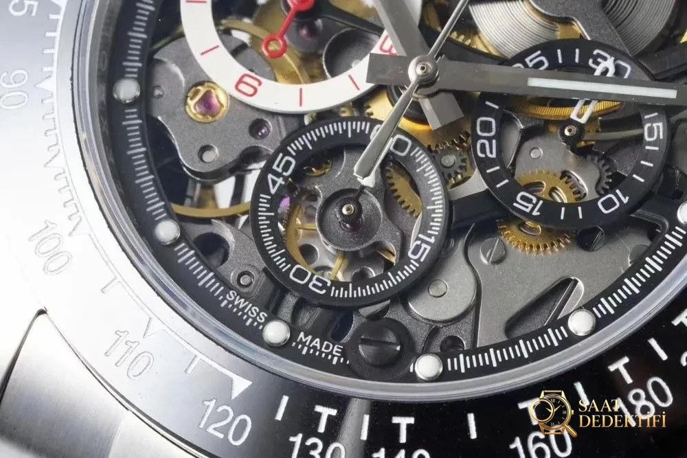 Sonic yeni ürün: Dünyanın ilk iskelet kadranlı Rolex Daytona kol saati - Bilezik, Toka ve Klips Mekanizması