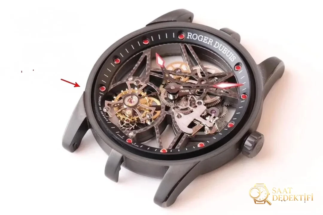 “Süper sporcuların” standardı: BBR Factory Roger Dubuis Excalibur serisi tourbillon 505SQ mekanizmalı iskelet mekanik replika saat incelemesi - Kadran Detayı ve Bezel İşçiliği