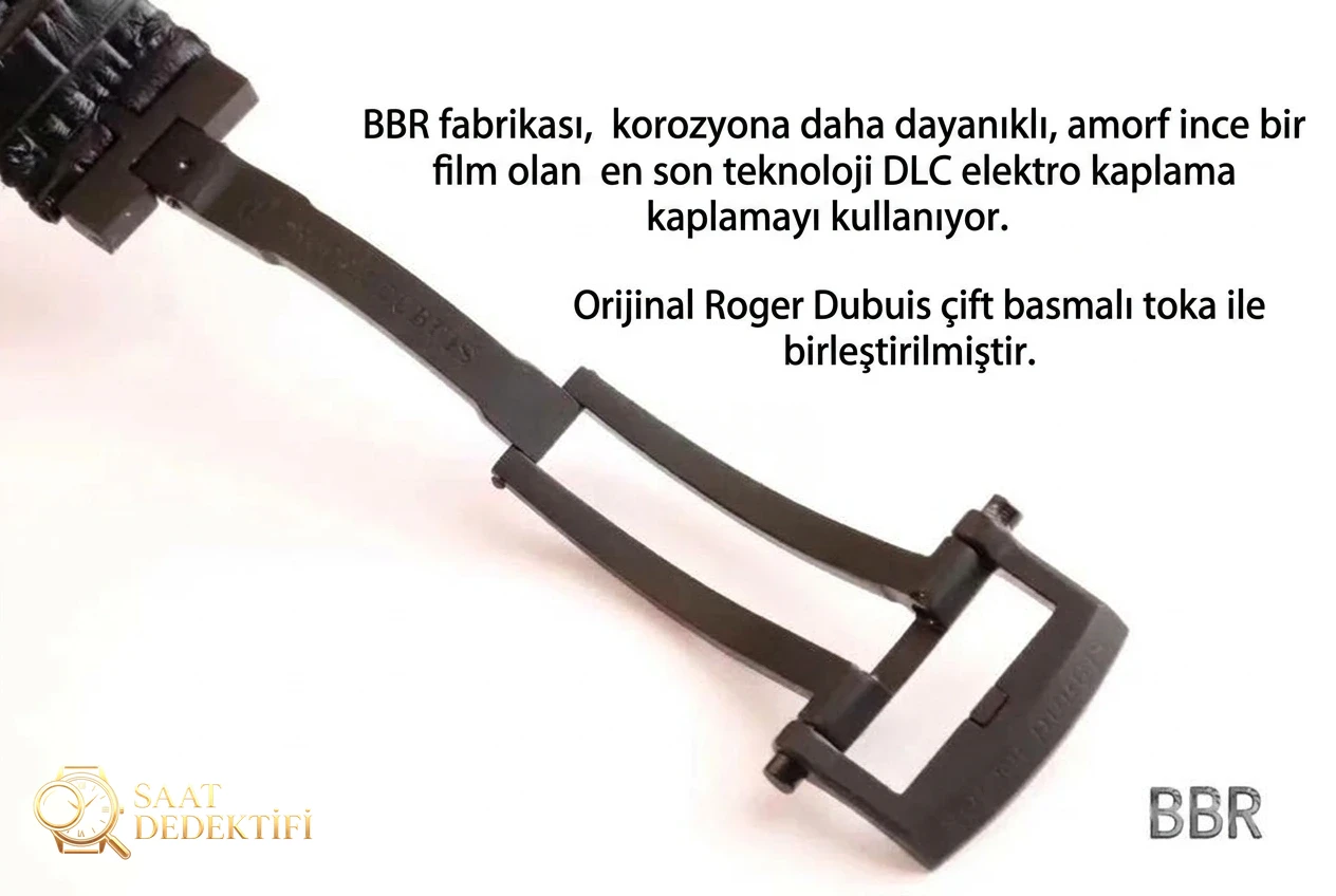 “Süper sporcuların” standardı: BBR Factory Roger Dubuis Excalibur serisi tourbillon 505SQ mekanizmalı iskelet mekanik replika saat incelemesi - Klips Kilidi ve Lazer Damgalar