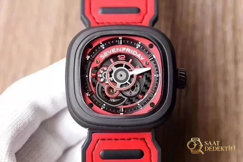 SV Factory SEVENFRIDAY (Seven Friday) P3B/06 Kırmızı Kadran Replika Versiyonun Orijinaliyle Karşılaştırmalı İncelemesi - Kasa Çeliği ve Polisaj Kalitesi