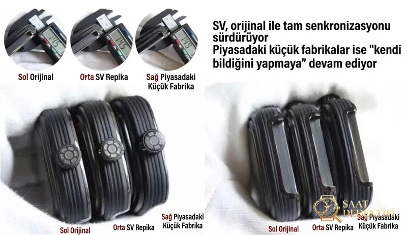 SV Factory Sevenfriday P3B/03 Sarı Kadran Replika Saat Gerçek-Replika Karşılaştırması İnceleme - Kasa Profili ve Kurma Kolu İncelemesi