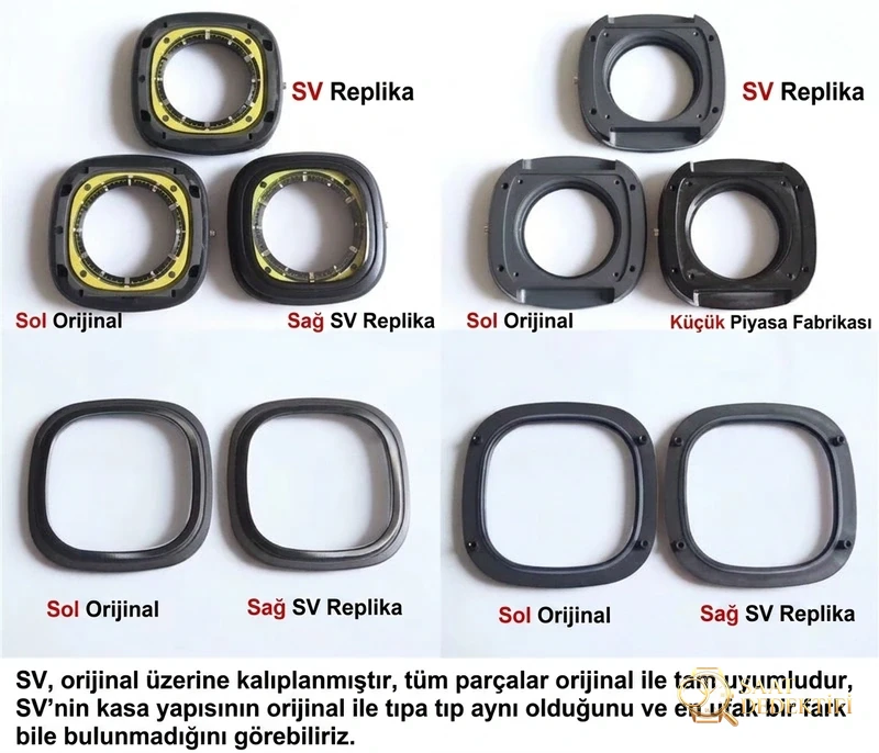SV Factory Sevenfriday P3B/03 Sarı Kadran Replika Saat Gerçek-Replika Karşılaştırması İnceleme - Arka Kapak ve Mekanizma Detayı