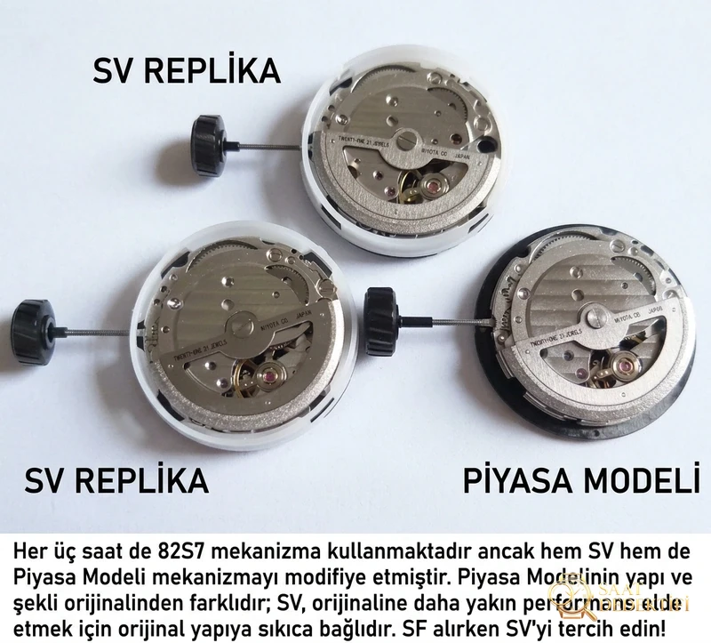 SV Factory Sevenfriday P3B/03 Sarı Kadran Replika Saat Gerçek-Replika Karşılaştırması İnceleme - Klips Kilidi ve Lazer Damgalar