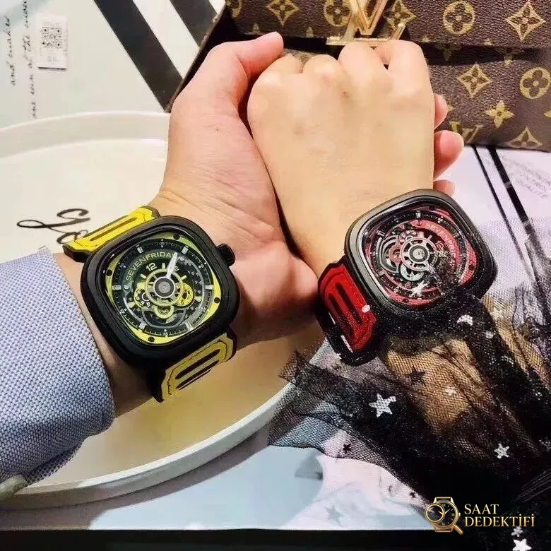 SV Factory Sevenfriday P3B/03 Sarı Kadran Replika Saat Gerçek-Replika Karşılaştırması İnceleme - Mekanizma Çark Dizilimi ve Taş Yatakları