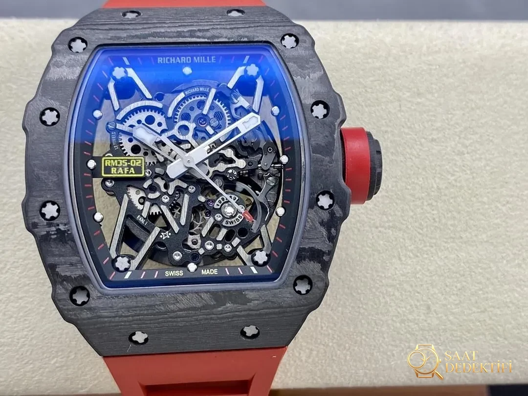 T+ Fabrikası Richard Mille RM35-02: Bu kalite ZF gibi büyük fabrikaları rahatça geçer (balans çarkı hareketli) - Kadran Detayı ve Bezel İşçiliği