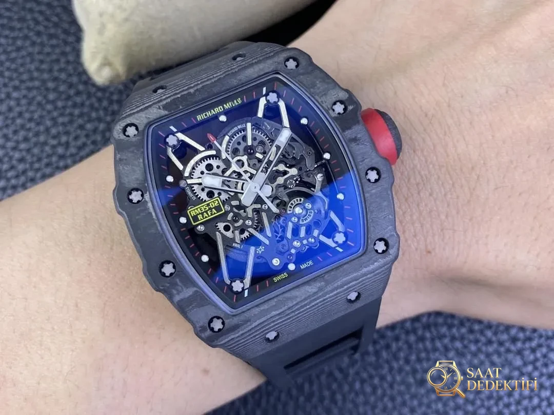 T+ Fabrikası Richard Mille RM35-02: Bu kalite ZF gibi büyük fabrikaları rahatça geçer (balans çarkı hareketli) - Tepe Koruması ve Ayar Fonksiyonu