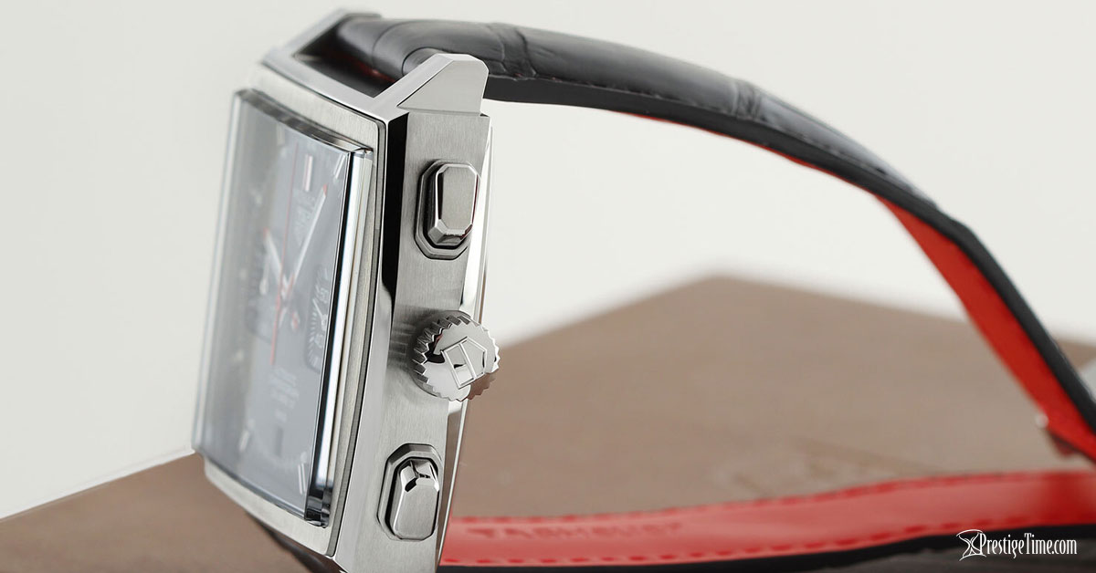 Tag Heuer Monaco Kalibre 12 Final Edition İtme Butonu ve Kurma Kolu