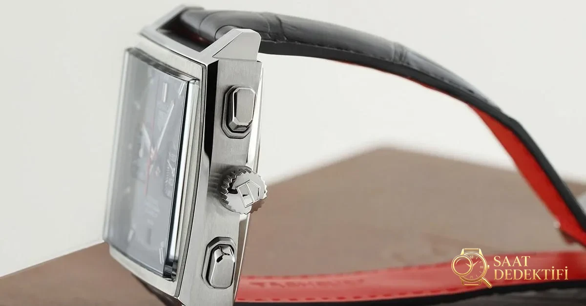 Tag Heuer Monaco Kalibre 12 Final Edition İtme Butonu ve Kurma Kolu