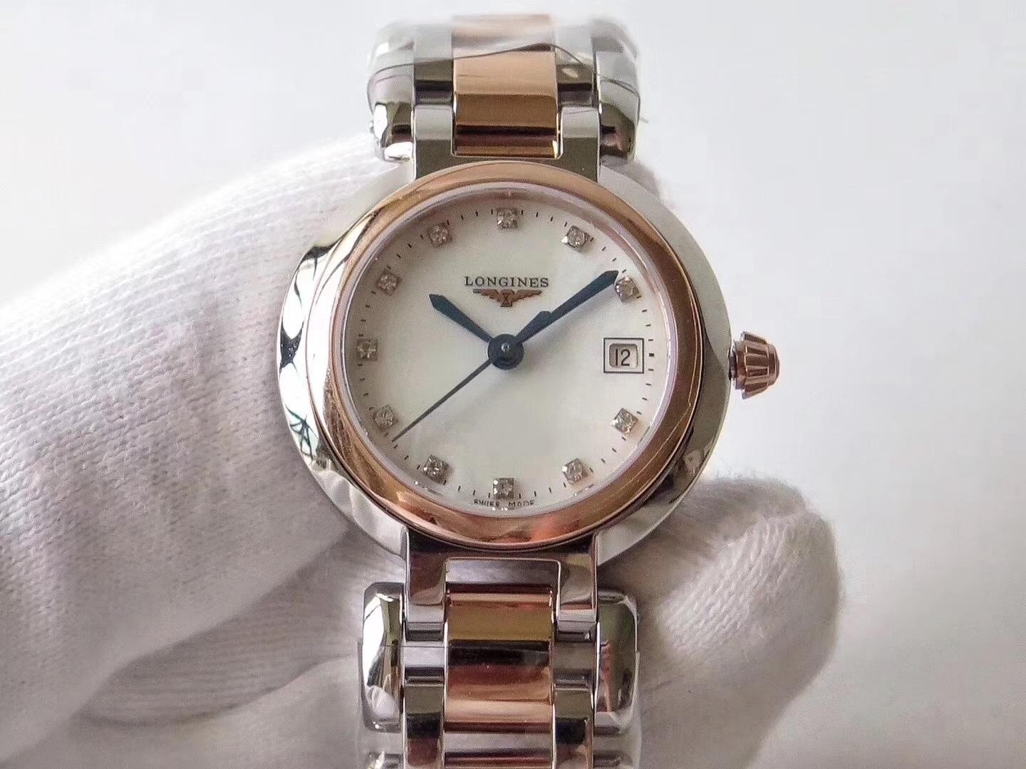 Tanrıça modeli GS Factory Longines PrimaLuna serisi L8.110.4.87.6 gerçek İsviçre mekanizmalı replika saat, orijinalle karşılaştırınca nasıl? Bir bakışta sahte olduğu belli olur mu? — 6. fotoğraf