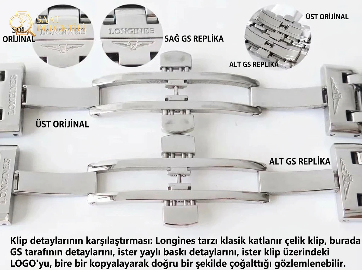Tanrıça modeli GS Factory Longines PrimaLuna serisi L8.110.4.87.6 gerçek İsviçre mekanizmalı replika saat, orijinalle karşılaştırınca nasıl? Bir bakışta sahte olduğu belli olur mu? - Genel Açı ve Estetik Duruş