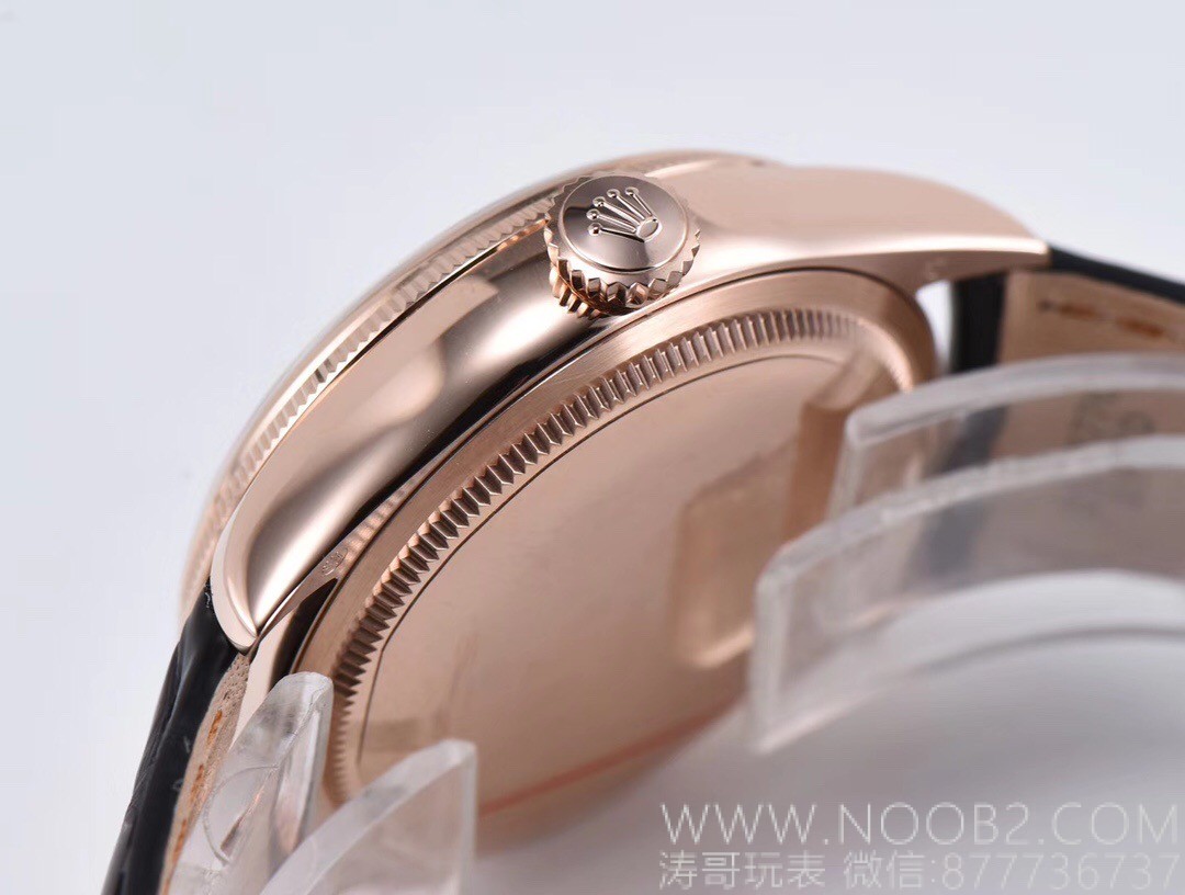 Tarih artık geri de ayarlanabiliyor! ZZ Factory Rolex Cellini Moonphase 50535 replika, 3195 mekanizması, roze altın 39 mm inceleme — 7. fotoğraf
